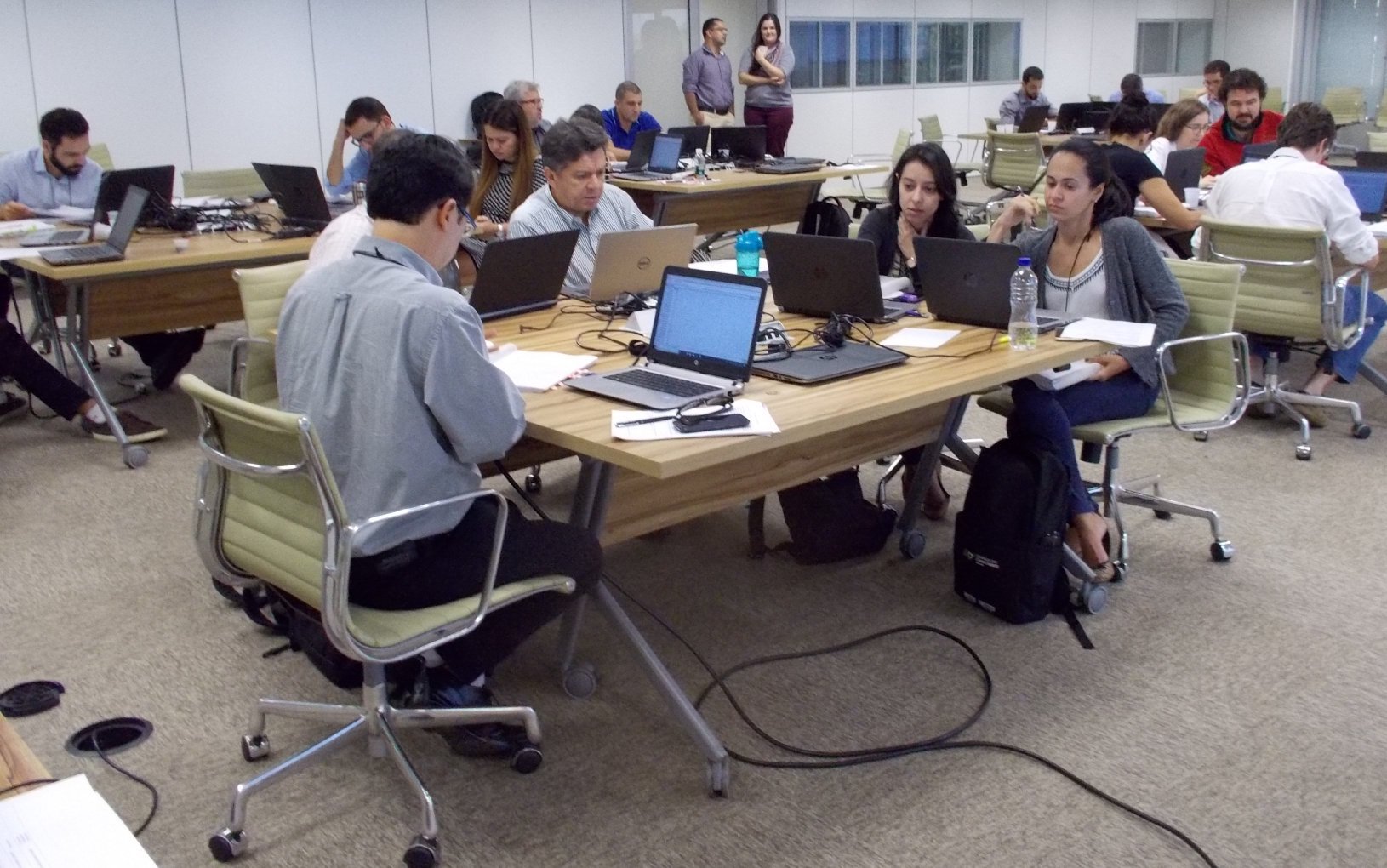 Class working hard at the well-equipped ENAP training centre in Brasilia